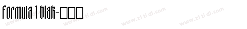 formula 1 blak字体转换